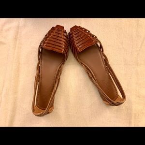 JCrew Summer Huarache Sandals in Cognac NWT